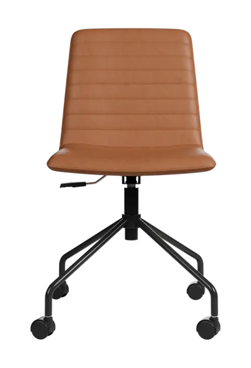 ARCA MOVE BLACK, židle kancelářská, ekologická kůže cappuccino